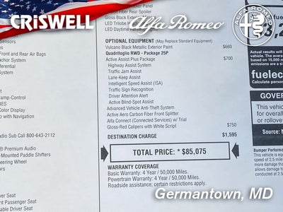 2024 Alfa Romeo Giulia GIULIA QUADRIFOGLIO RWD