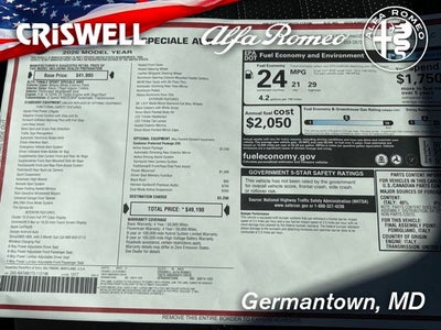 2026 Alfa Romeo Tonale TONALE SPORT SPECIALE AWD