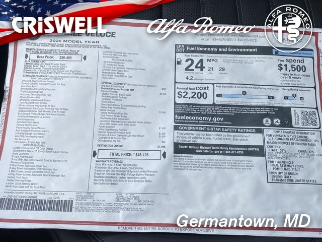 2025 Alfa Romeo Tonale TONALE AWD