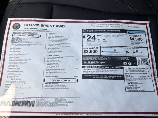 2026 Alfa Romeo Stelvio STELVIO AWD
