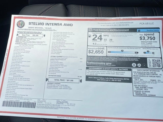 2025 Alfa Romeo Stelvio STELVIO INTENSA AWD