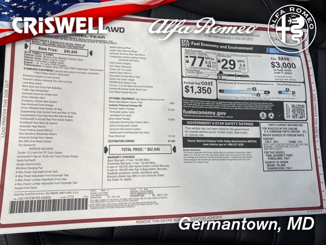 2024 Alfa Romeo Tonale TONALE Ti EAWD