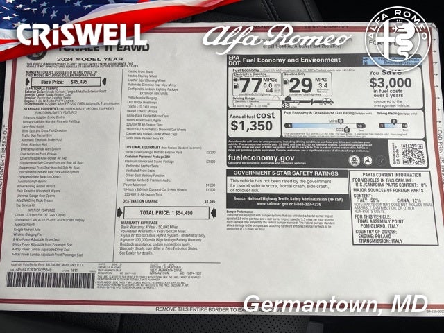 2024 Alfa Romeo Tonale TONALE Ti EAWD