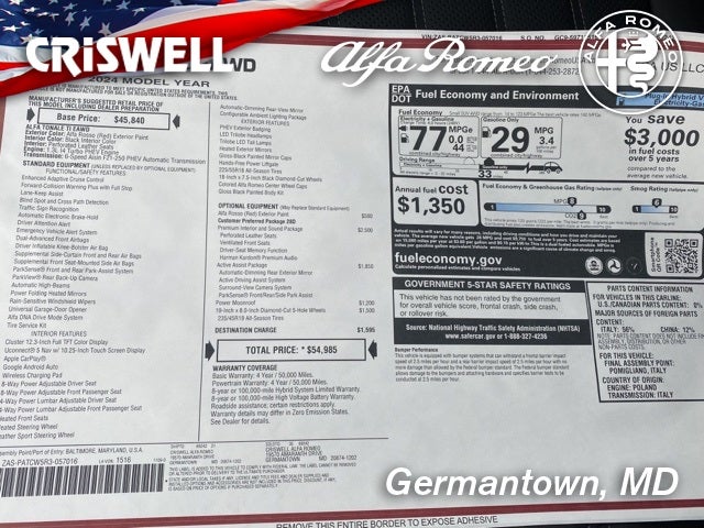 2024 Alfa Romeo Tonale TONALE Ti EAWD